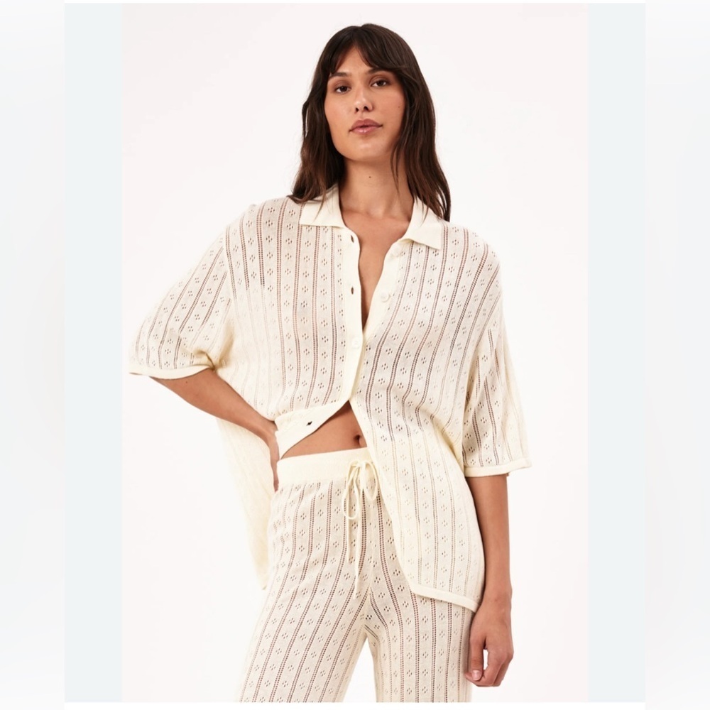 ROLLA’S Milan Knit Shirt Buttercream XS